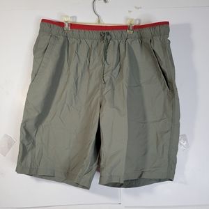 Mens Pacific trail Shorts Gray nylon Hiking shorts Draw string waist Size XL
